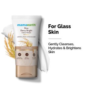 Rice Dewy Bright Face Wash With Rice Water & Niacinamide for Glass Skin - 150 ml- Mamaearth